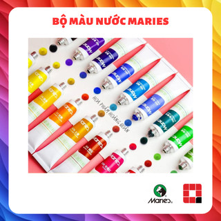 Màu nước maries / picasso dạng tuýp 12/18/24/36 màu