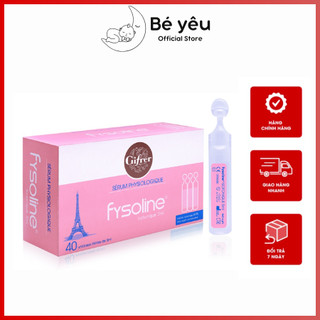 Nước muối sinh lý Fysoline hộp Hồng nhập khẩu Pháp vệ sinh mắt, mũi, miệng cho bé