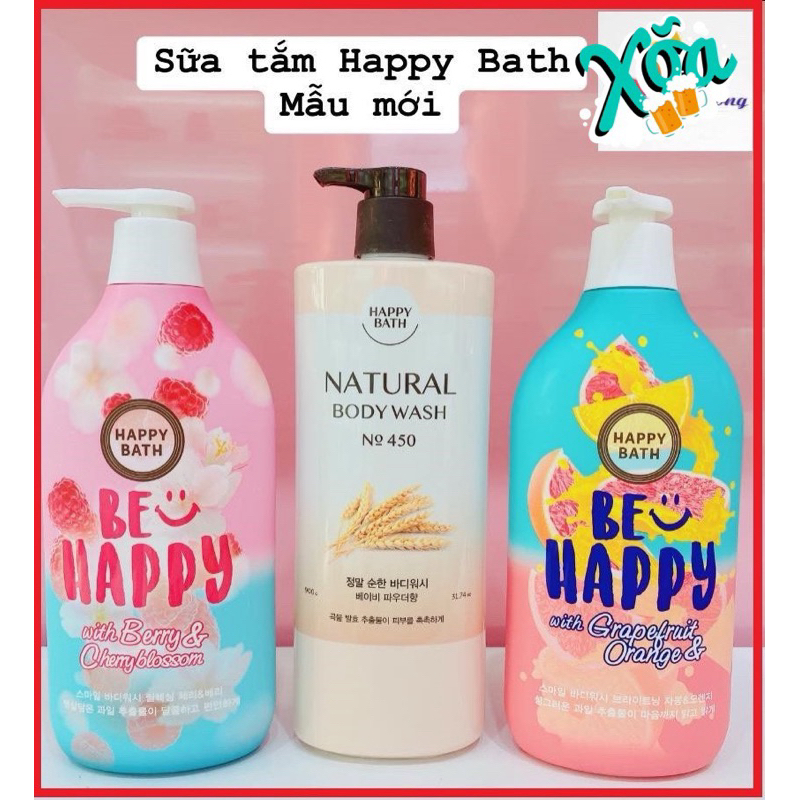Sữa tắm Happy Bath Hàn quốc 900g.