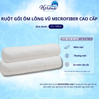 Ruột gối ôm lông vũ cao cấp 35*100cm herena - cao cấp, mềm mại, thoáng khí mùa hè