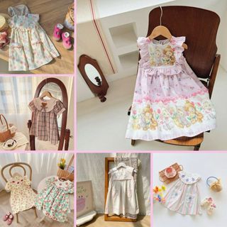 BST Váy hè họa tiết siêu xinh DUDU CREAM cho bé gái từ 2-7 tuổi - TOPZKIDS