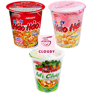 Thùng 24 ly - mì handy hảo hảo lẩu nấm thập cẩm, tôm chua cay, tomyum 66g