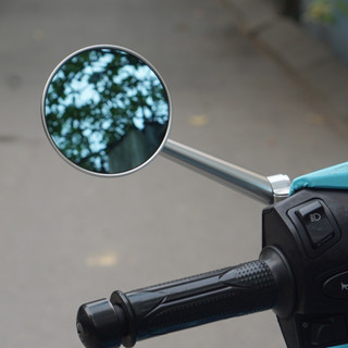 Gương Xe Máy Tròn Chính Hãng Rizoma Full Nhôm Kính Xanh Chống Chói(1chiếc gắn trái-phải)