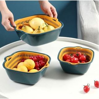 Bộ rổ nhựa kèm chậu 6 món cao cấp