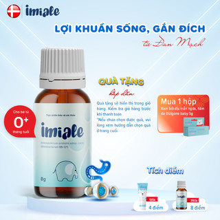 Men Vi Sinh IMIALE - Lợi Khuẩn Sống Gắn Đích Từ Đan Mạch, Hỗ Trợ Cải Thiện Tiêu Hóa & Tăng Đề Kháng Cho Bé - Lọ 8g