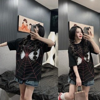 Áo phông cộc tay hoạ tiết hình mặt siêu nhân nhện lưới 3D nổi bật thời trang cá tính