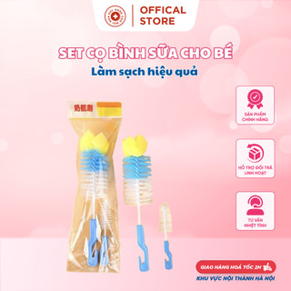 Sét cọ bình sữa, bộ cọ bình, cọ bình sữa cho bé 2 chi tiết và 4 chi tiết cho bé