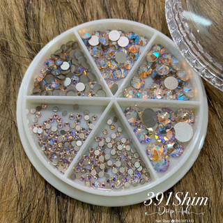 Đá swarovski áo màu 391shim lẻ sz 5-9-12-16