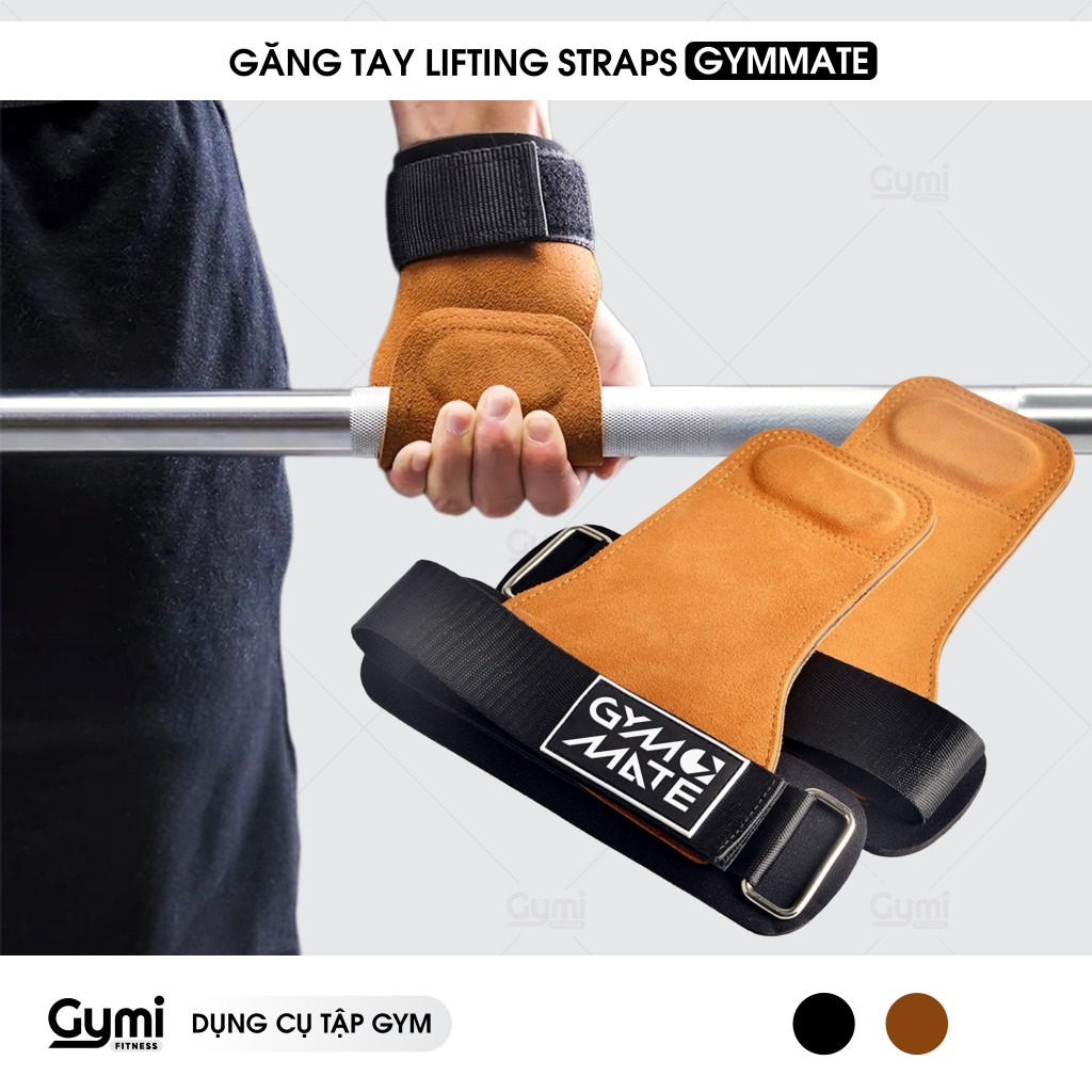Găng Tay Tập Gym GYMMATE, Lifting Strap, Hỗ Trợ Các Bài Kéo, Deadlift, Lên Xà