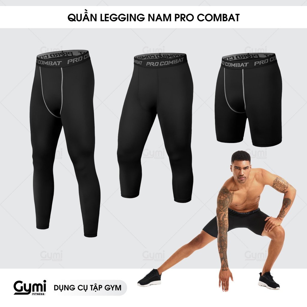 Quần Legging Giữ Nhiệt Pro Combat Thể Thao Cho Nam - Thoáng Khí, Co Giãn, Thấm Hút Mồ Hôi, Ôm Sát