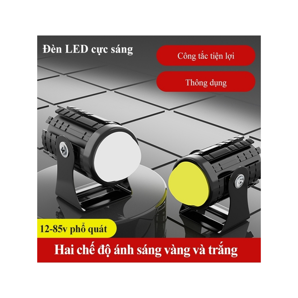 Đèn Trợ Sáng xe máy xe điện đèn bi cầu mini chính hãng bi Cầu đèn pha bi cầu xe máy 2 Màu Cos vàng P