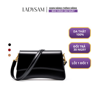 Túi xách nữ sát nách baguette đeo vai nắp gập phong cách thời trang basic size 22 ladysam lds2550
