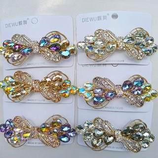 [Cao cấp] Kẹp tóc đá pha lê lấp lánh kiểu bấm đuôi size 8 cm cho nữ