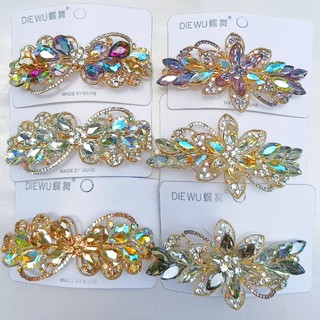 [Cao cấp] Kẹp tóc đá pha lê lấp lánh kiểu bấm đuôi size 8 cm cho nữ