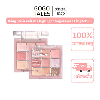 GOGO TALES - Bảng phấn mắt má highlight Gogotales 2 tầng GT663