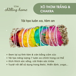  Xô Thơm Trắng mix Chakra 7 Màu - Khai Mở Luân Xa & Tái Tạo Năng Lượng - Xông Nhà - The Chilling Home 