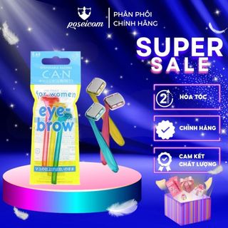 Set 3 dao cạo lông mày cán ngắn kai 00-417 poseicom dc02