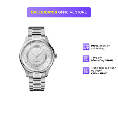 Đồng hồ cơ nam Ernest Borel GS7350-2522A sang trọng, mặt kính Sapphire, chống nước 5 ATM, dây thép đeo tay, chính hãng