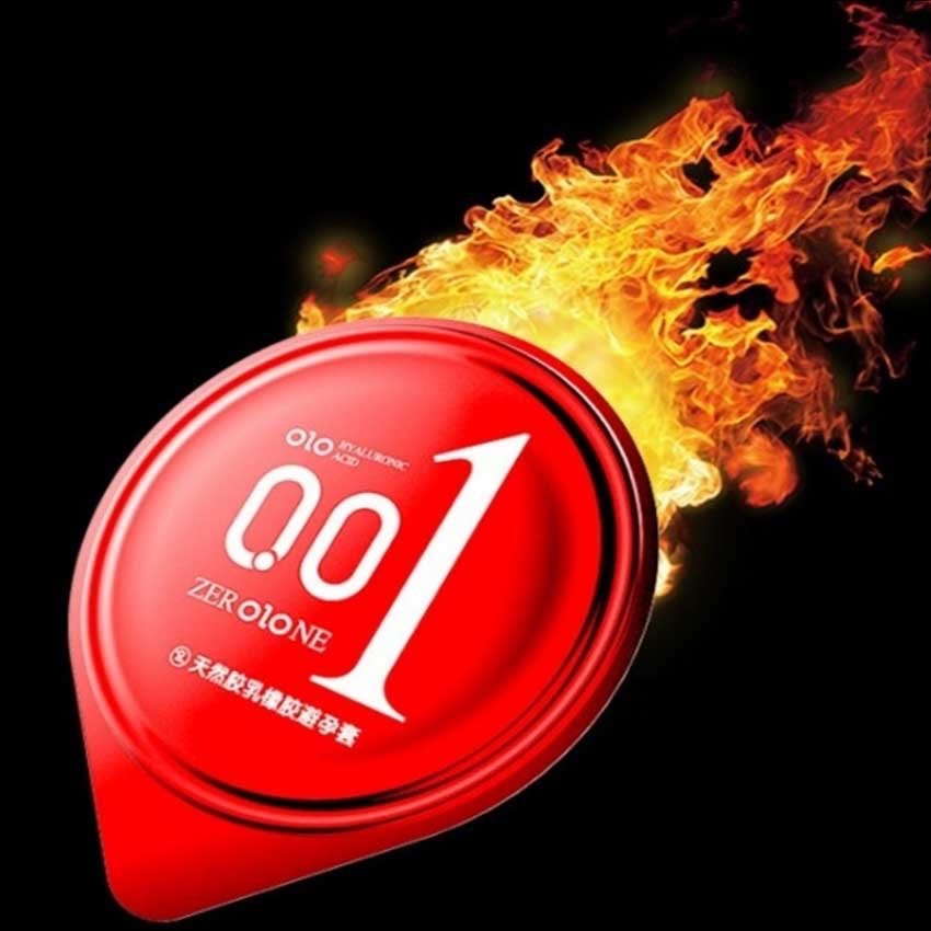 SU20 Bao cao su olo 001  đỏ bao cao su siêu mỏng nhiều gel bôi trơn HỘP 10 CÁI