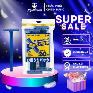 Set 20 dao cạo râu kai razor nhật bản bb-20p dao cạo 2 lưỡi kép