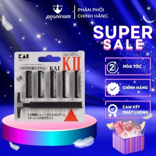 Set dao cạo râu 2 lưỡi kép kai cao cấp 1 thân, 5 lưỡi 8 lưỡi dao cạo râu thay thế poseicom dc14