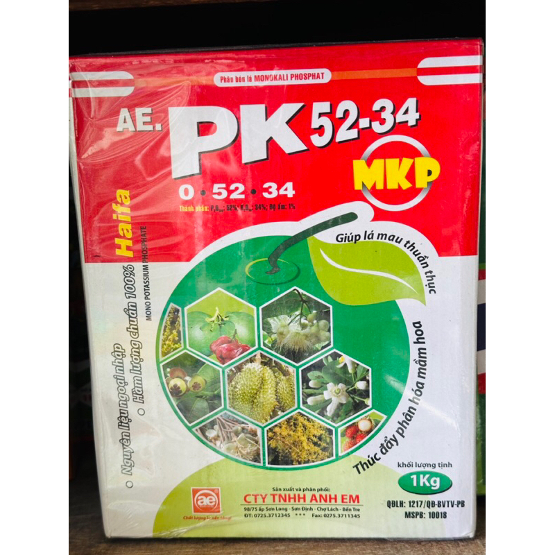 MKP 0-52-34 HỘP 1 KG