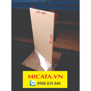 MENU MICA A4 ĐẾ TAM GIÁC 0k