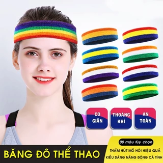 Băng Đô Thể Thao Nam Nữ Đa Sắc 01 Headband Băng Trán Thấm Mồ Hôi Dùng Cho Chạy Bộ, Bóng Rổ, Bóng Chuyền, Bóng Đá, Tennis