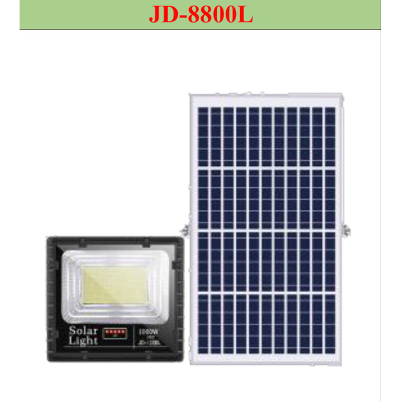 Đèn pha năng lượng mặt trời 100W JinDian JD-8800L đèn nlmt