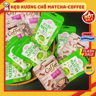 Kẹo xương chó matcha/coffee ngọt dịu giòn thơm,kẹo coffee xương chó