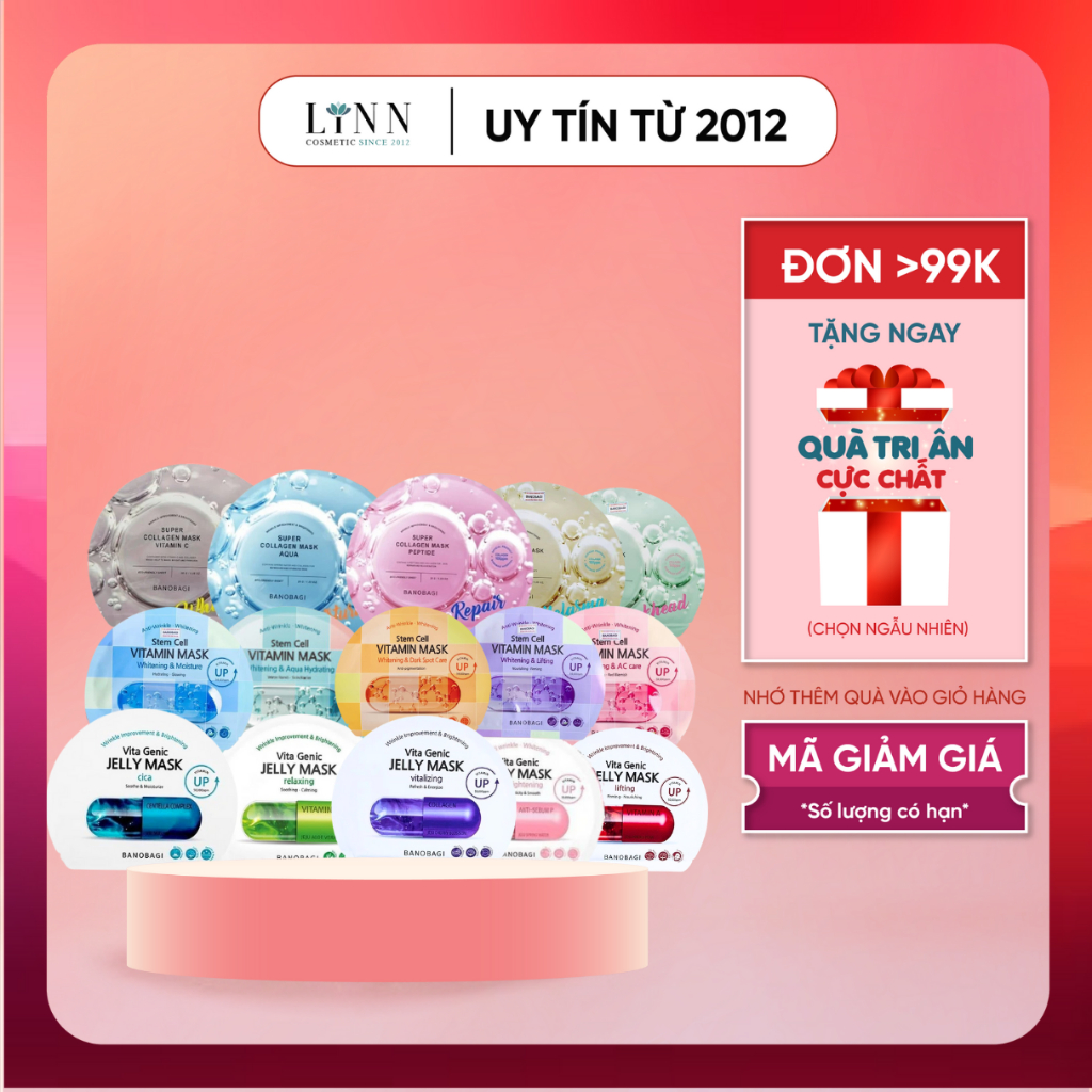 Mặt nạ Banobagi Vita Genic-Jelly Mask-Stem cell - Mặt nạ giấy Banobagi dưỡng da - bổ sung Vitamin