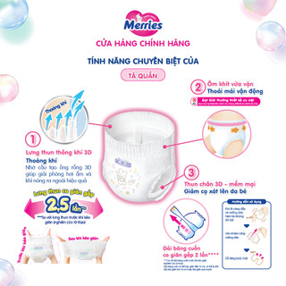 Tã/bỉm quần Merries size L - 44 miếng (dành cho bé từ 9 - 14kg)