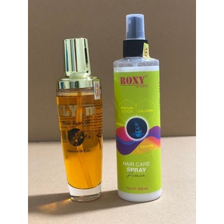 [ Mua 3 tặng 1](si ib ) Combo Chăm Sóc Phục Hồi Tóc Hư Tổn Serum Roxy 80ml & Nước dưỡng Tóc May 150ml)