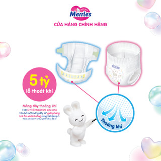 [GIẢM TỚI 40%] Tã/bỉm dán Merries size NB - 76 miếng (dành cho bé dưới 5kg)