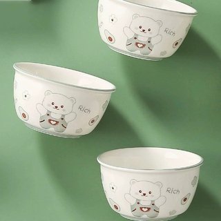 Chén , bát Lẻ bằng men sứ ăn cơm gia đình họa tiết trái cây ,hoạt hình siêu đáng yêu - Gốm sứ Shunhui