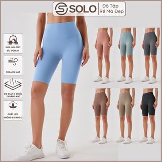Quần Biker short Legging Đùi Lửng Cạp Cao Nâng Mông Thể Thao Nữ tập Gym Chạy Bộ Thun Spandex 661