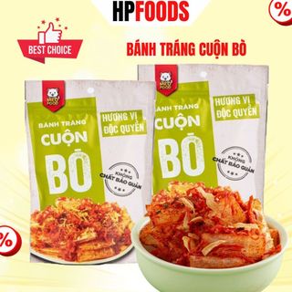 Bánh tráng Cuộn Bò túi zip 90g-đồ ăn vặt bánh tráng trộn cuộn vị bò khô thơm ngon