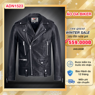 Áo khoác da nam lót dù phong cách biker cao cấp Zonado Zadn15