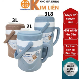 Bình ủ nhiệt nhựa VIỆT NHẬT 2L , 3L , 3L8 - Giữ nhiệt nóng lạnh, ủ cháo, trà, chống tràn - 0118/9/20