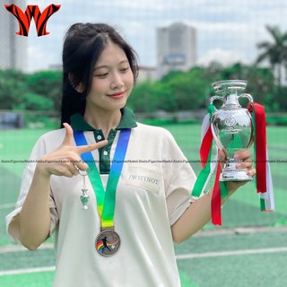 Cup bạc bóng đá EURO cao cấp 26cm,35cm tặng kèm huy chương trang trí,ăn mừng chiến thắng.
