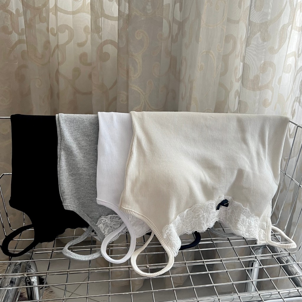 BARE_(Có size) Áo kiểu 2 dây phối ren nơ gợi cảm, Áo Kiểu Nữ Phối Ren Có Mút Ngựcchất thun gân tăm dày dặn-A311 | BigBuy360 - bigbuy360.vn