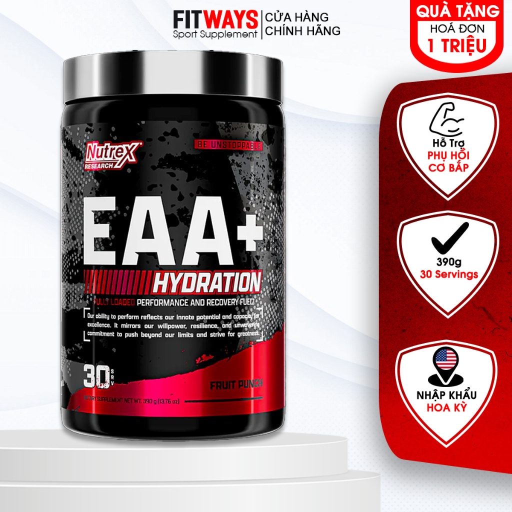 Nutrex EAA+ Hydration Hỗ Trợ Phục Hồi Cơ Bắp 390g (30 Servings)
