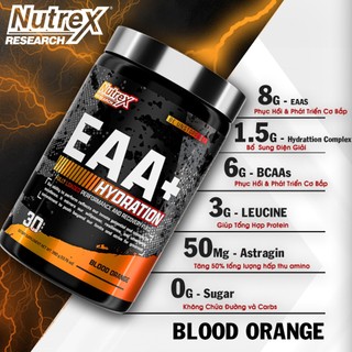 Nutrex EAA+ Hydration Hỗ Trợ Phục Hồi Cơ Bắp 390g (30 Servings)