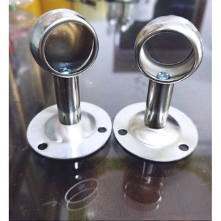 1 cái cốc loại dày phi 16mm - 19mm - 22mm - 25mm bắt tường treo rèm bằng inox - ống bít - ống rỗng.