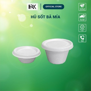 Set 50 hũ bã mía nắp pet/bã mía đựng sốt chấm size 60ml, 120ml 100% tự nhiên