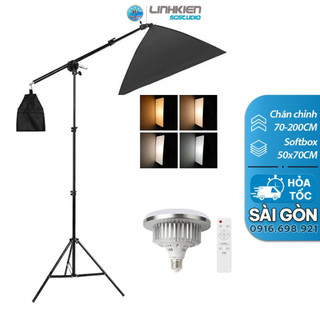 Bộ Tay Treo Đèn Softbox Chân 8806 Có Lựa Chọn Bóng Đèn Chụp Ảnh Chuyên Nghiệp Studio
