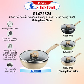 Chảo nồi có nắp đa năng 3 trong 1 Tefal G1672524/G1668795/G1748795/G1678795 (22cm-24cm) - Chính Hãng
