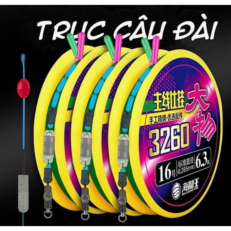 Dây Trục Câu Đài 3260, Trục Câu Đài Buộc Sẵn,Trục Câu Cá