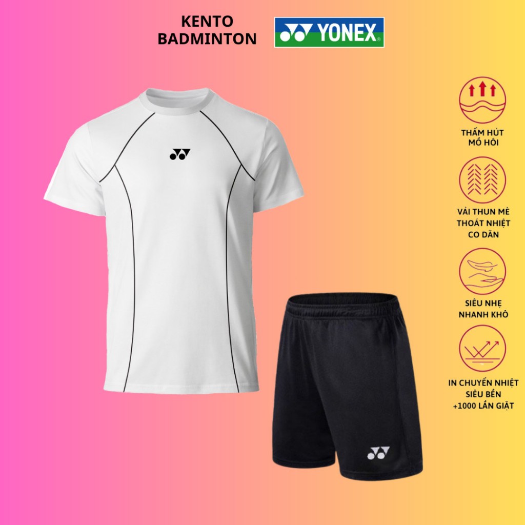 Áo Cầu Lông, Quần Cầu Lông, Bộ Cầu Lông YONEX Nam Nữ, Vải Thoáng Khí STT559