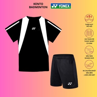 Áo cầu lông, quần cầu lông, bộ cầu lông yonex nam nữ, vải thoáng khí stt560